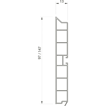 Cokół meblowy H-100 4.0mb biały mat, Volpato